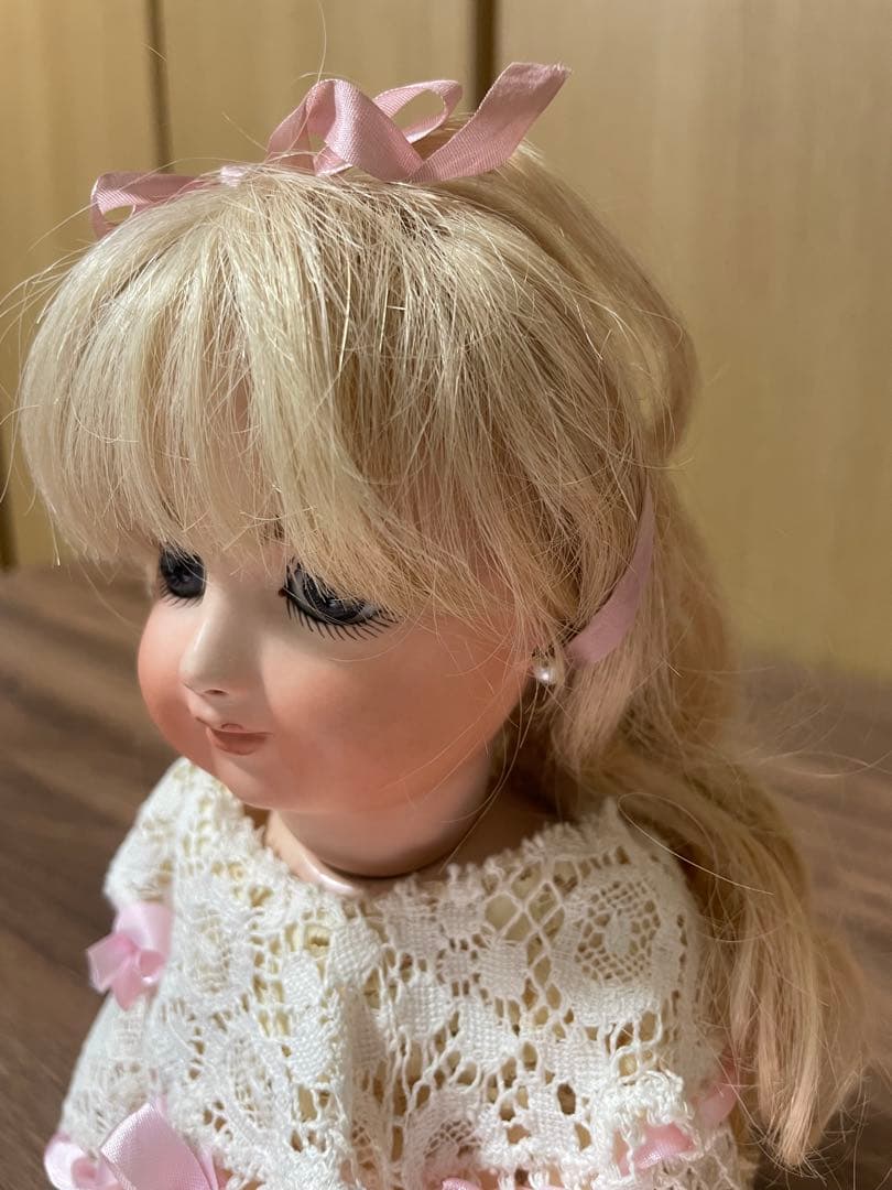 1988年製 Lawlee O’Connor 刻印ビスクドール 38cm 人毛