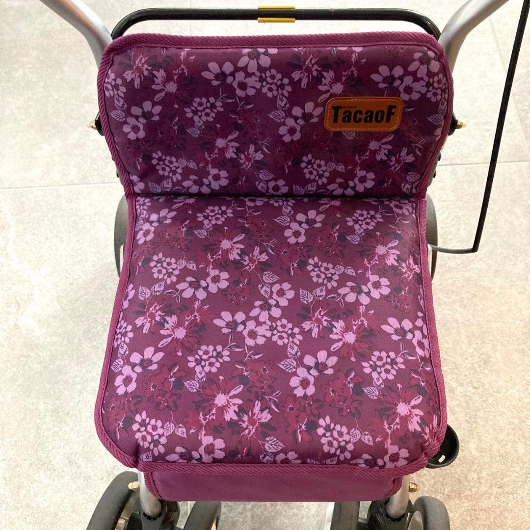 幸和製作所　シニアカー　シルバーカー　TacaoF テイコブ 　花柄　紫