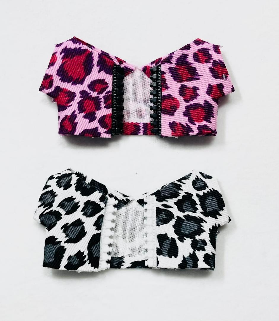 ぬい服：豹柄ジャケ(10cm・12cm・ちびぐるみ・にじぱぺ・ちみけも)