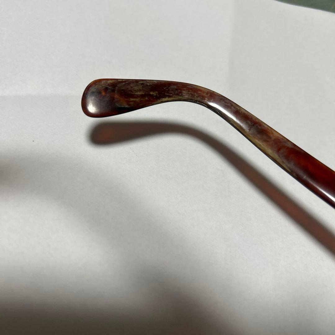 本鼈甲　ブラウン系 四角形フレームメガネ