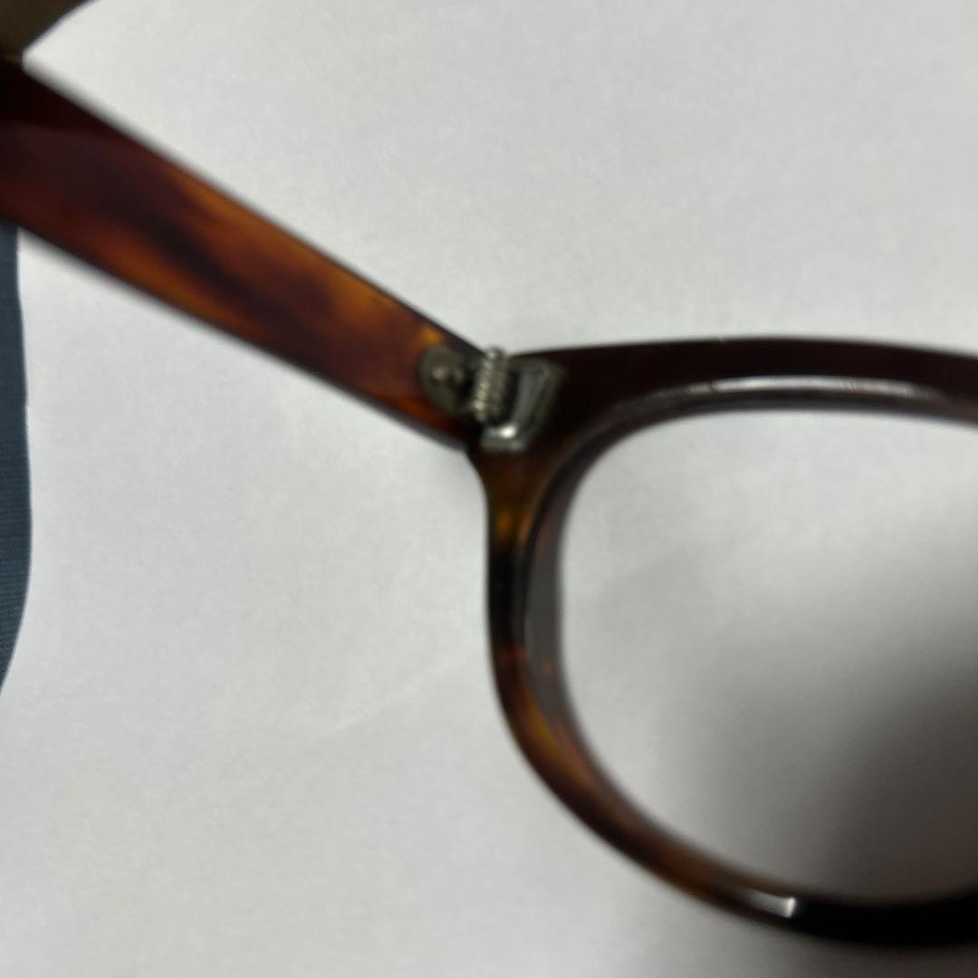 本鼈甲　ブラウン系 四角形フレームメガネ