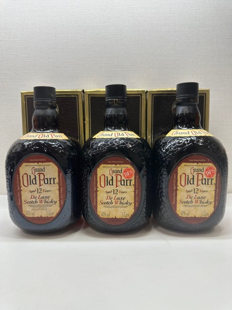 Old Parr 12年 スコッチウイスキー 3本セット　未開封