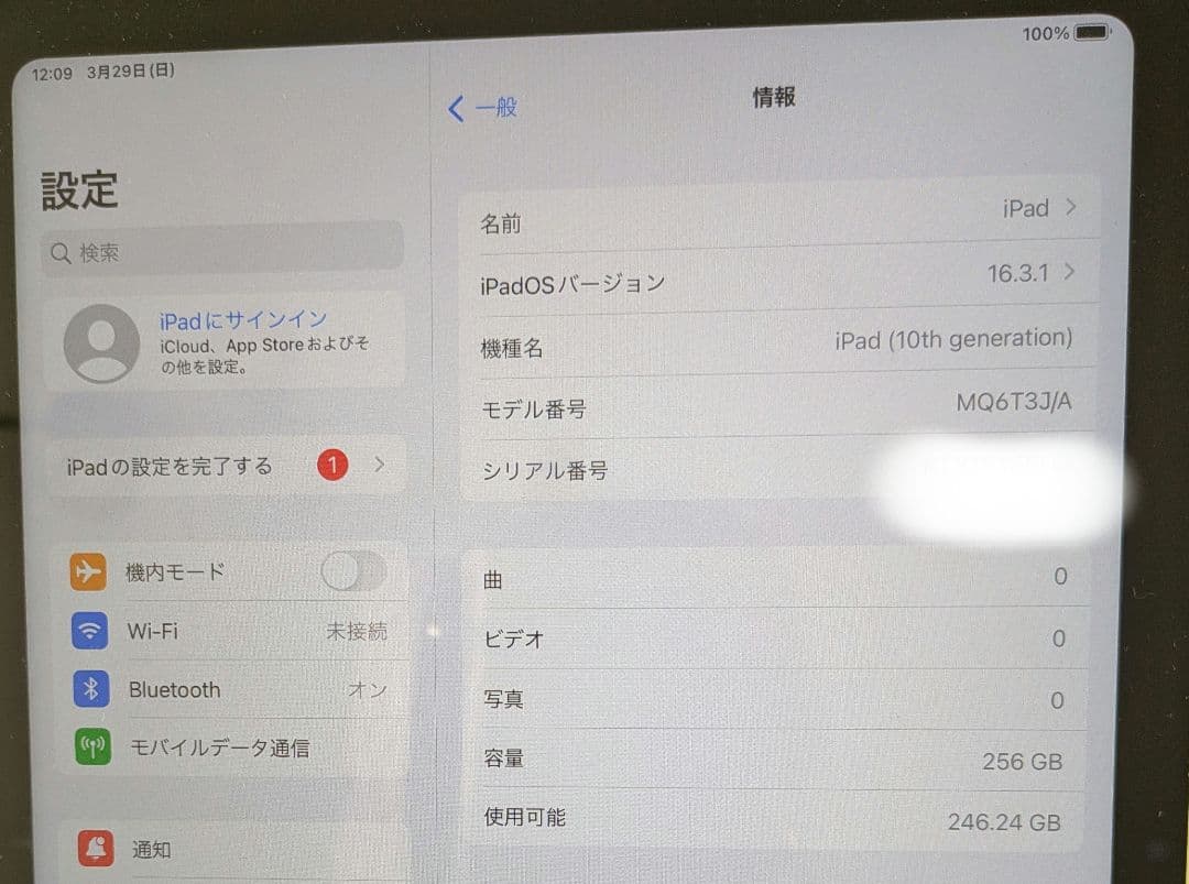 Apple iPad 第10世代　シルバー