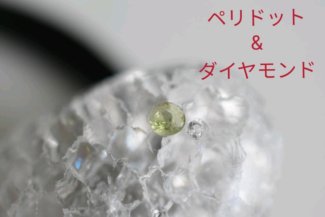 ✦8月のヘアジュエリー✦　ペリドット&ダイヤモンドのヘアゴム