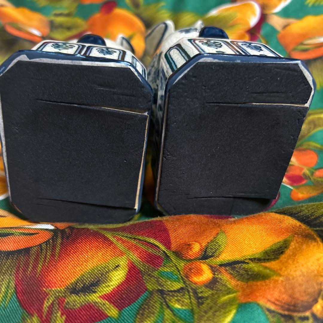 ★ヴィンテージ★うさぎの置物ペア2個セット 陶器 置物 アンティーク 可愛い